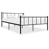 vidaXL Bed Frame without Mattress Black Metal 180x200 cm