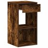 vidaXL Bedside Cabinet with Drawer Smoked Oak 35x34x66.5 cm