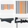 vidaXL Retractable Awning Multicolour 350 x 200 cm Fabric