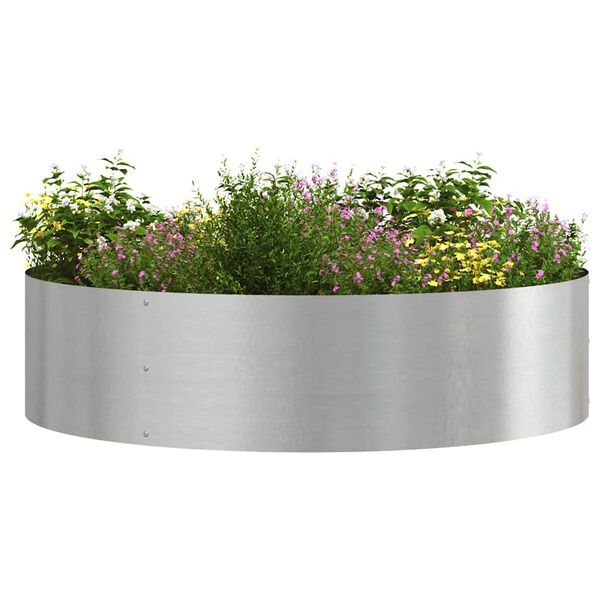 vidaXL Planter Ring Silver 80 x 80 x 20 cm Stainless Steel