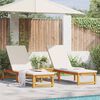 vidaXL Sun Lounger 3 pcs Brown 35 x 35 x 34cm Solid Acacia wood