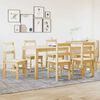 vidaXL 7 Piece Dining Set Panama Solid Wood Pine
