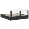 vidaXL Storage Bed with Headboard Black 200 x 200 cm Engineered Wood