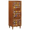 vidaXL Highboard with Storage Walnut 40 x 33 x 110 cm Solid Mango Wood