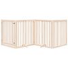 vidaXL Dog Gate with Door Foldable 4 Panels 320 cm Poplar Wood