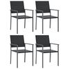 vidaXL 5 Piece Garden Dining Set Poly Rattan and Steel