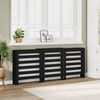 vidaXL Radiator Cover Black 205 x 21.5 x 83.5 cm Engineered Wood