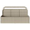 vidaXL Poolside Float Storage Light Grey 110x100x57 cm Poly Rattan