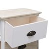 vidaXL Nightstands 2 pcs White and Natural 38x28x45 cm Paulownia Wood