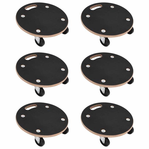 vidaXL Transport Trolley 6 pcs Grey Plywood