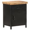 vidaXL Bedside Cabinet | Black and natural wood
