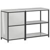 vidaXL Kitchen Storage Set with Shelf 2 pcs Silver Galvanised Steel