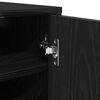 vidaXL Shoe Cabinet Black Oak 32 x 35 x 92 cm Engineered Wood
