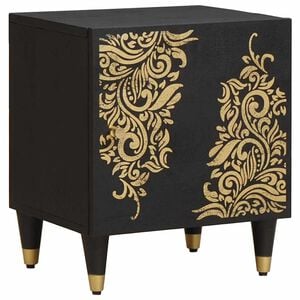 vidaXL Bedside Cabinet with Door Black 40 x 33 x 46 cm