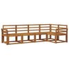 vidaXL Outdoor Sofa Set 5 pcs Natural