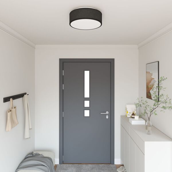 vidaXL Ceiling Lamp with Spotlights Black 38 x 38 x 13.5 cm Fabric