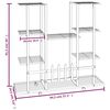 vidaXL Flower Stand with Wheels 94.5x24.5x91.5 cm White Iron