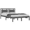 vidaXL Bed Frame without Mattress Grey 200x200 cm Solid Wood