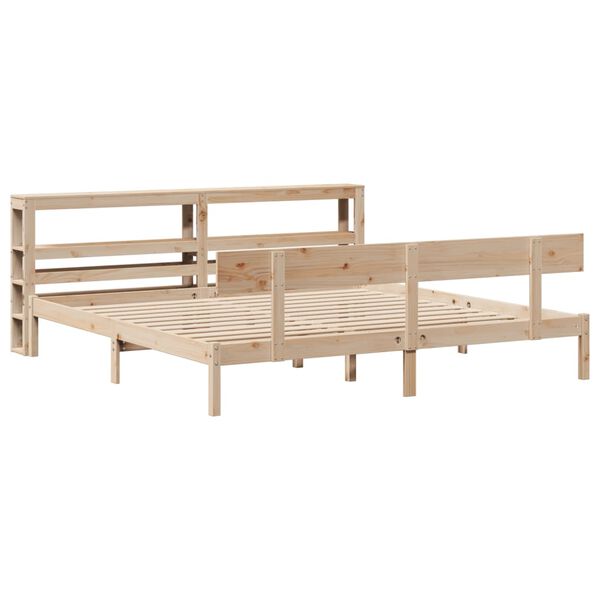 vidaXL Bed Frame without Mattress 180x200 cm Super King Solid Wood Pine