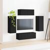 vidaXL TV Cabinet Set 4 pcs Black Engineered Wood