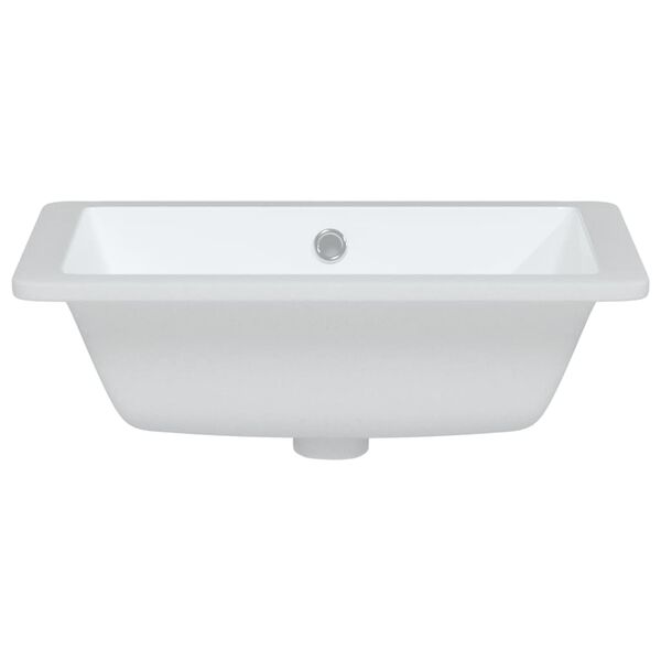vidaXL Bathroom Sink White 46.5x35x18 cm Rectangular Ceramic