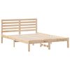 vidaXL Bed Frame with Headboard Brown 120 x 190 cm Solid Pine Wood