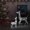 vidaXL Acrylic Reindeer Family Christmas Decoration 160 LED Cold White