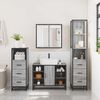vidaXL 4&nbsp;Piece Bathroom Furniture Set&nbsp;Grey Sonoma Engineered Wood