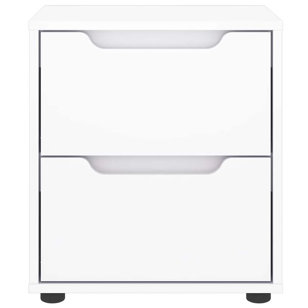 vidaXL Bedside Cabinet VISNES White 45x40x50 cm Engineered Wood