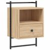 vidaXL Bedside Cabinets Wall-mounted 2 pcs Sonoma Oak 40x30x61 cm Engineered Wood