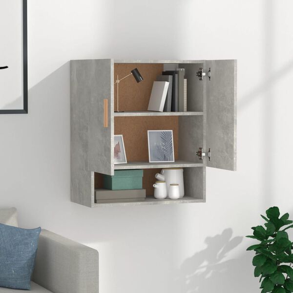 vidaXL Wall Cabinet Concrete Grey 60x31x70 cm Engineered Wood