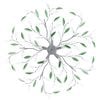 vidaXL Ceiling Lamp with Acrylic Crystal Leaf Arms for 5 E14 Bulbs Green