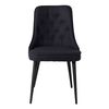 Venture Home Dining Chairs 2 pcs Velvet Deluxe Polyester Black