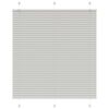vidaXL Pleated Blind Light Grey 115x150 cm Fabric Width 114.4 cm Polyester