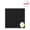 vidaXL Self-adhesive Screw Cover 12 pcs Black &Oslash; 20 x 0.5 mm