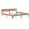 vidaXL Bed Frame without Mattress Solid Wood 200x200cm