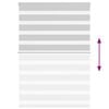 vidaXL Zebra Blind Light Grey 100x150 cm Fabric Width 95.9 cm Polyester