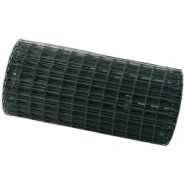 vidaXL Euro Fence Green 0.4 x 50 m PVC-coated iron