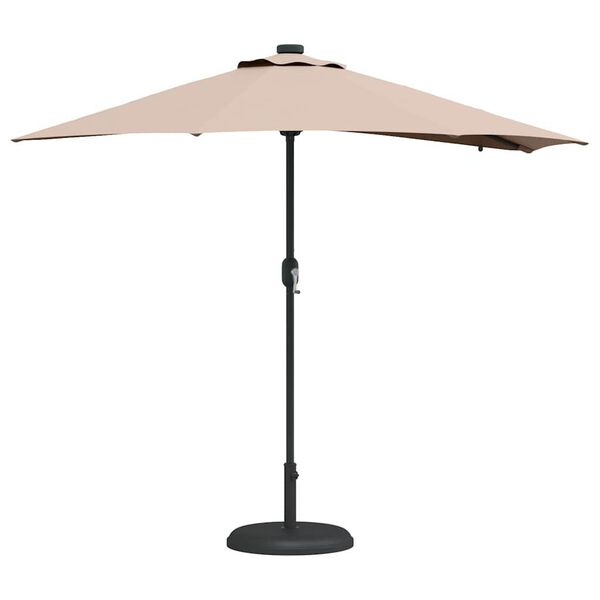 vidaXL Garden Parasol Taupe 294 x 150 x 223 cm Polyester and Steel