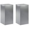 vidaXL Plant Stand 2 pcs Silver 30 x 30 x 60 cm Stainless Steel