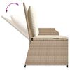 vidaXL Garden Bench with Cushion Beige Poly rattan