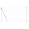 vidaXL Outdoor Euro Fence with Concrete Base 10 x 1.2 m Silver Mesh