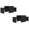 vidaXL Coffee Table Set High Gloss Black 100x48x40 cm Engineered Wood