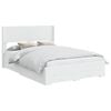 vidaXL Bed Frame with Storage and Headboard White Engineered Wood