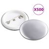vidaXL Badge Button Maker with 500 pcs Pinback Button Parts 37 mm