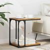 vidaXL Side Table with Shelf Old wood 50 x 35 x 52 cm Engineered wood