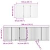 vidaXL Dog Gate with Door Foldable 9 Panels Brown 450 cm Poplar Wood
