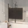 vidaXL Folding Shower Enclosure ESG 120x140 cm Black