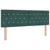 vidaXL Headboard with Headboard Dark Green 160 cm Faux Leather