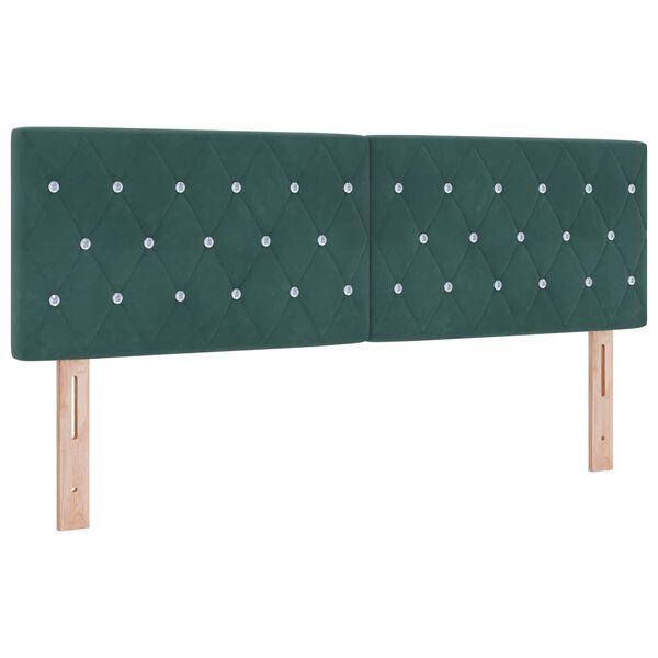 vidaXL Headboard with Headboard Dark Green 160 cm Faux Leather